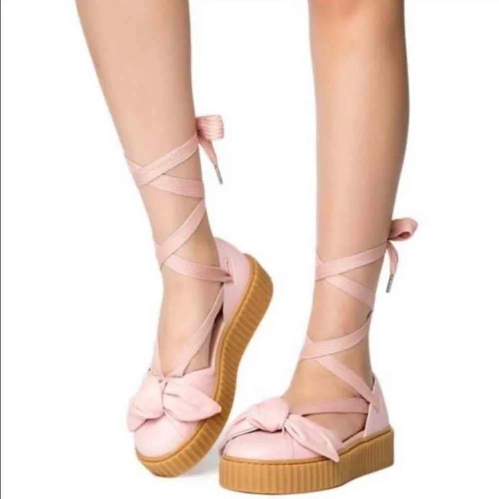 Puma X Fenty By Rhianna Pink Bow Creeper Sandal - 8